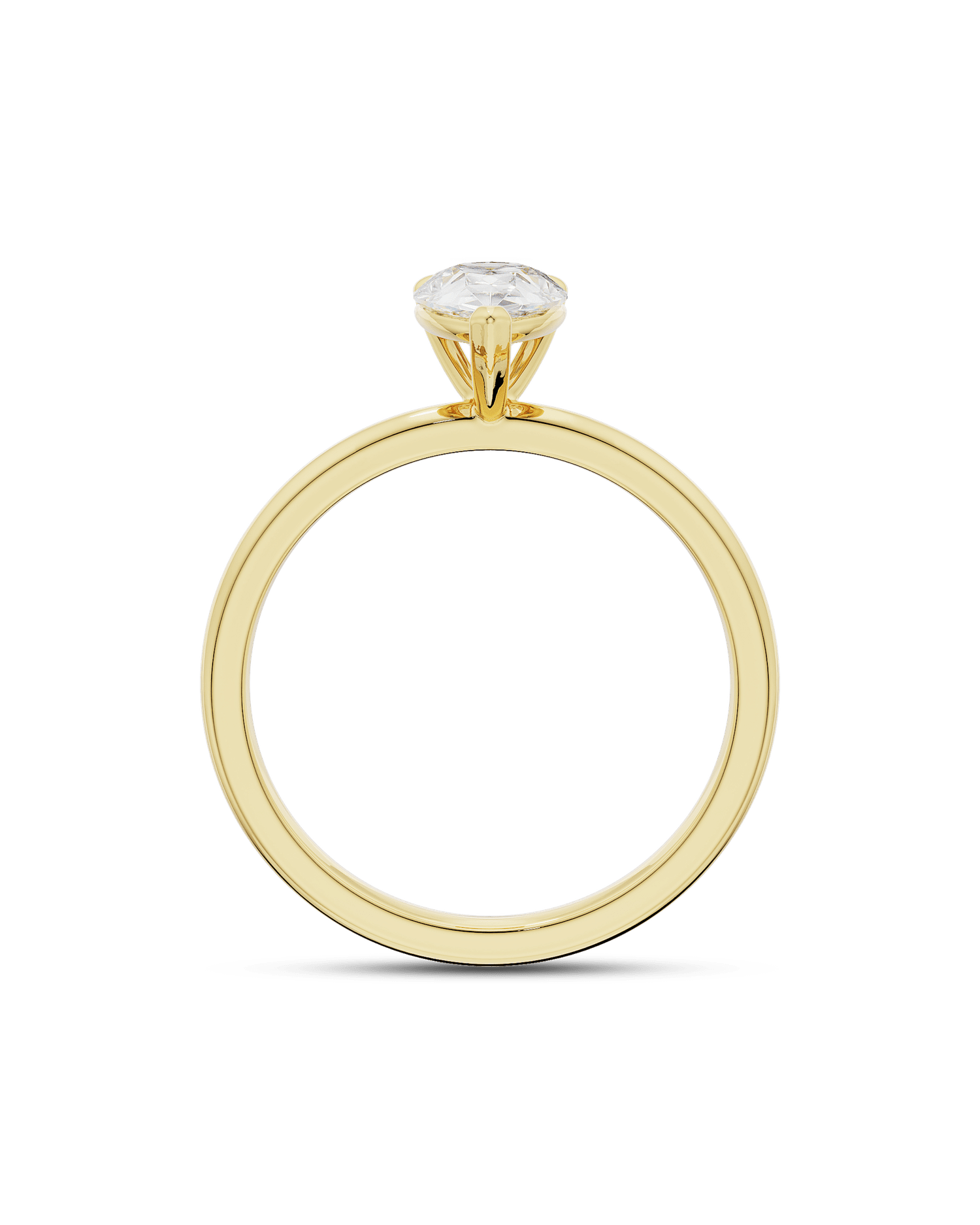 1.50 Carats Pear Shape Moissanite Solitaire Engagement Ring
