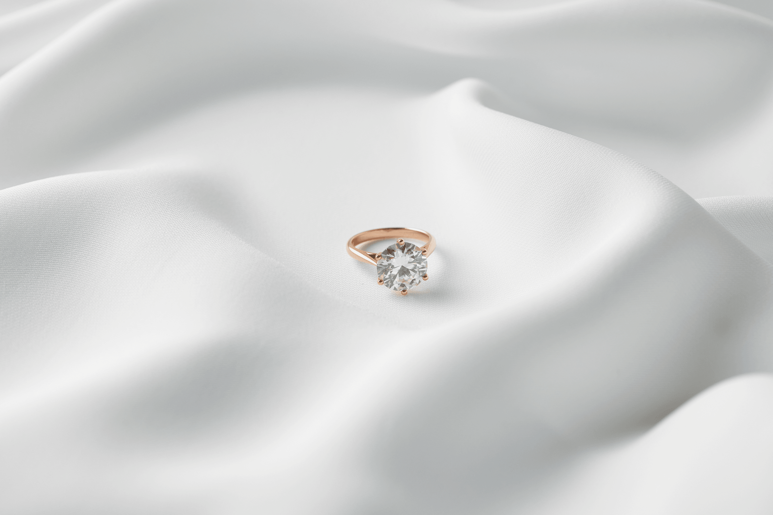 3.0 Carats Round Shape Moissanite Solitaire Engagement Ring