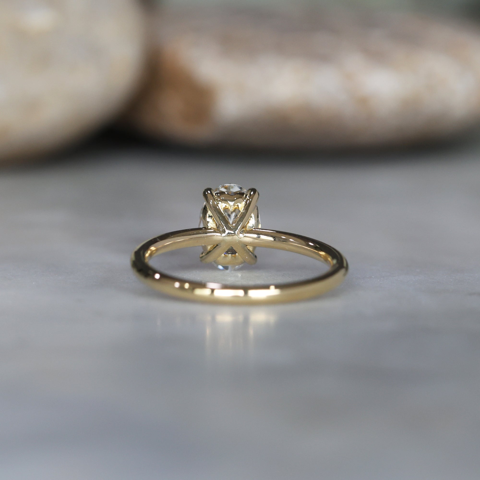 1.10 Carats Oval Shape Moissanite Solitaire Engagement Ring