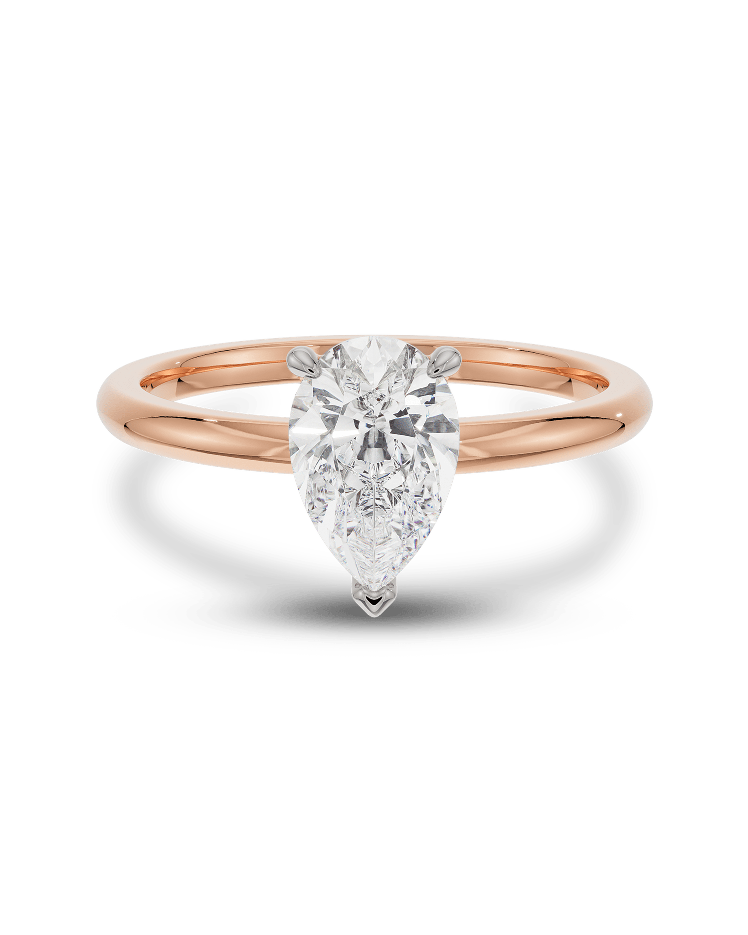 1.50 Carats Pear Shape Moissanite Solitaire Engagement Ring