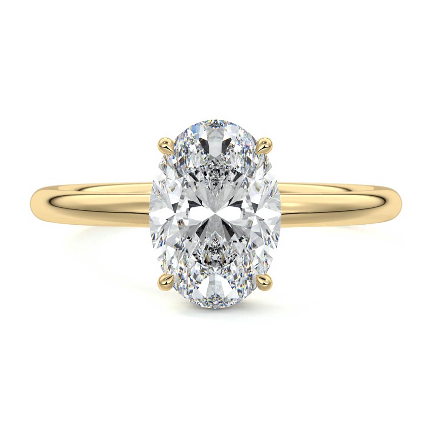 3.50 Carats Lab Grown Diamond Oval Shape E-VS1 Pave Setting Engagement Ring