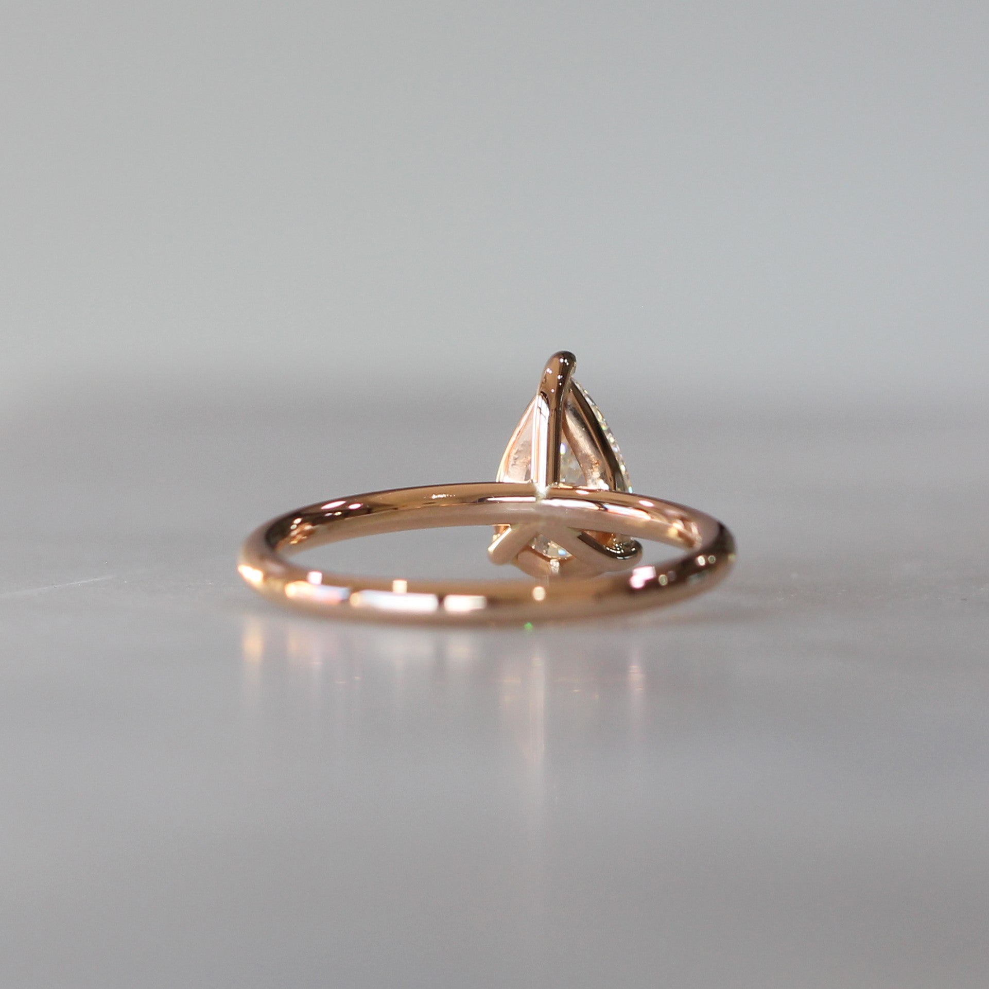 1.01 Carats Pear Moissanite Solitaire Engagement Ring