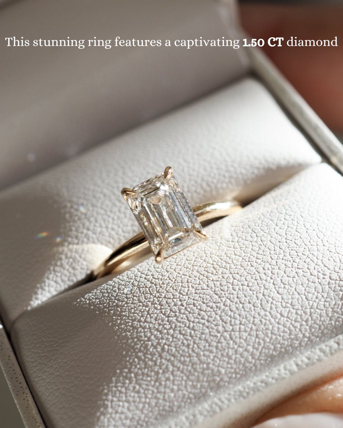 1.5 CT Emerald F/VS1 CVD Diamond Solitaire Engagement Ring