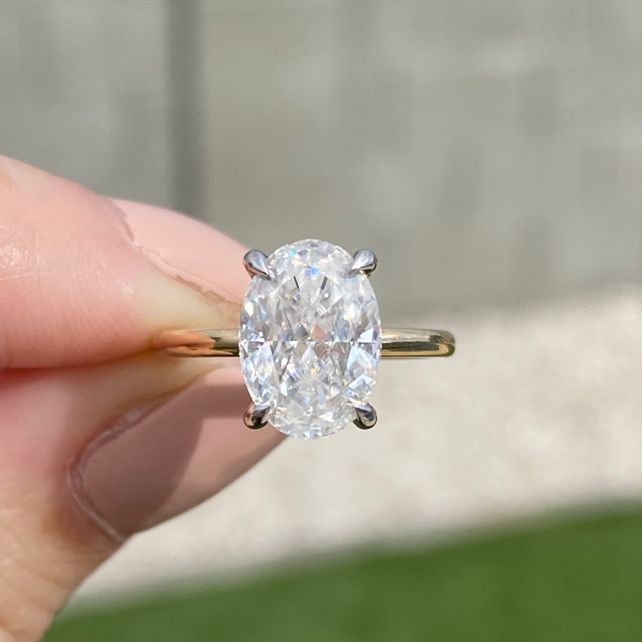 3.0 Carats Cushion Shape Moissanite Solitaire Engagement Ring
