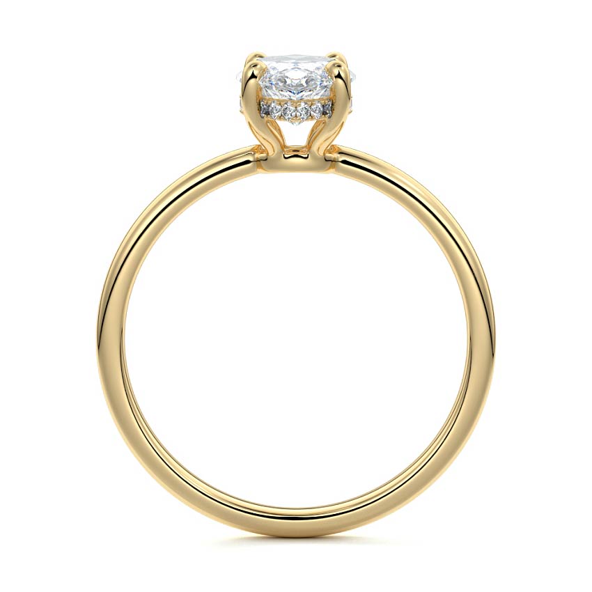 4.50 Carats Lab Grown Diamond Marquise Shape E-VS1 Hidden Halo Engagement Ring