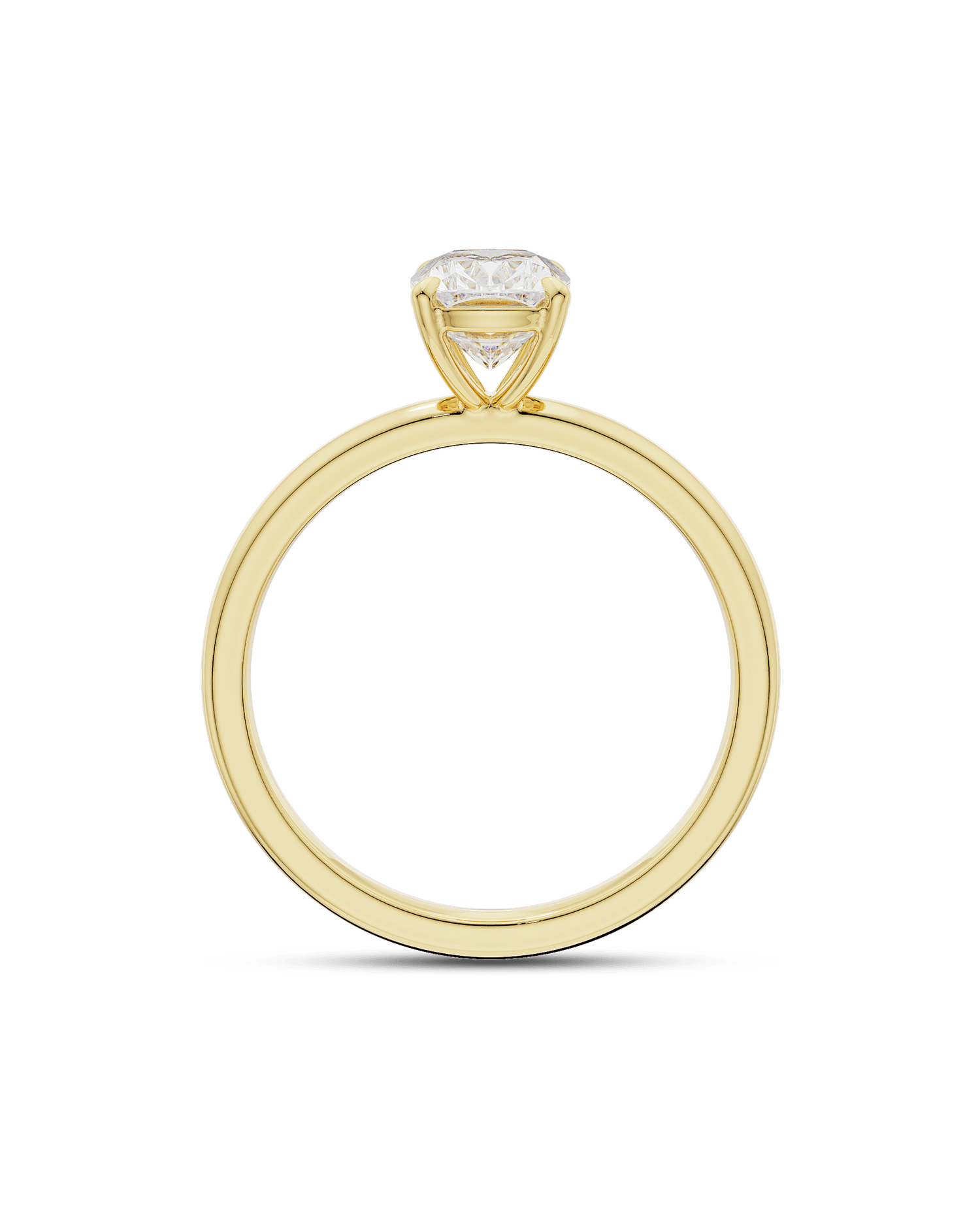 1.50 Carats Emerald Shape Moissanite Solitaire Engagement Ring