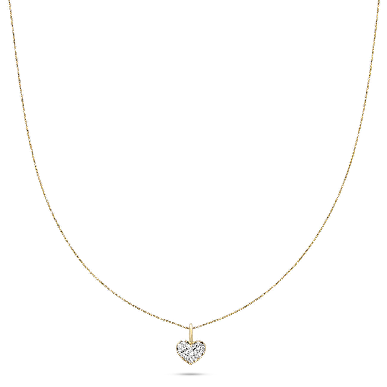 0.30 Carats Round Shape Moissanite Heart Necklace
