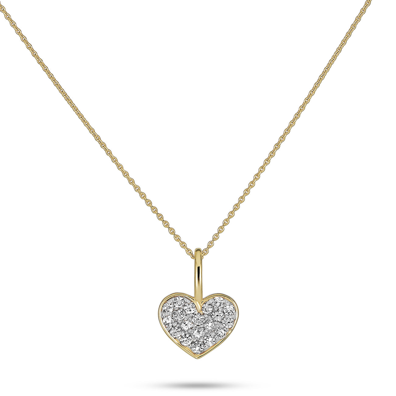 0.30 Carats Round Shape Moissanite Heart Necklace