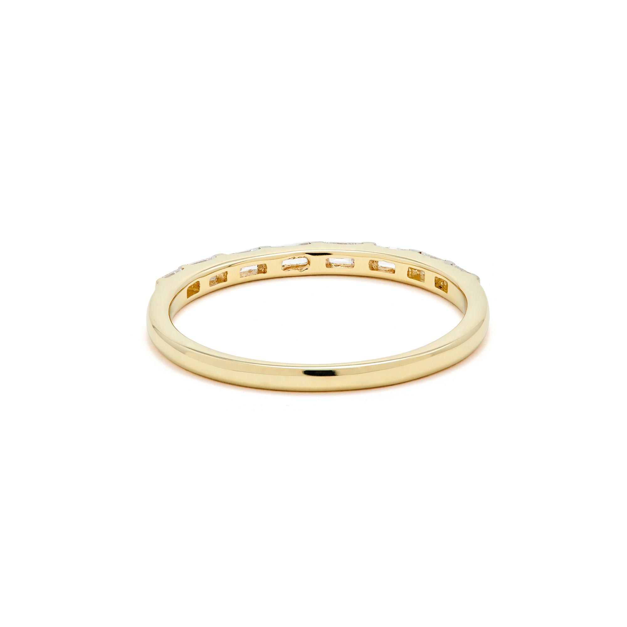 0.15 Carats Lab Grown Diamond Baguette Shape Bar Setting Wedding Band
