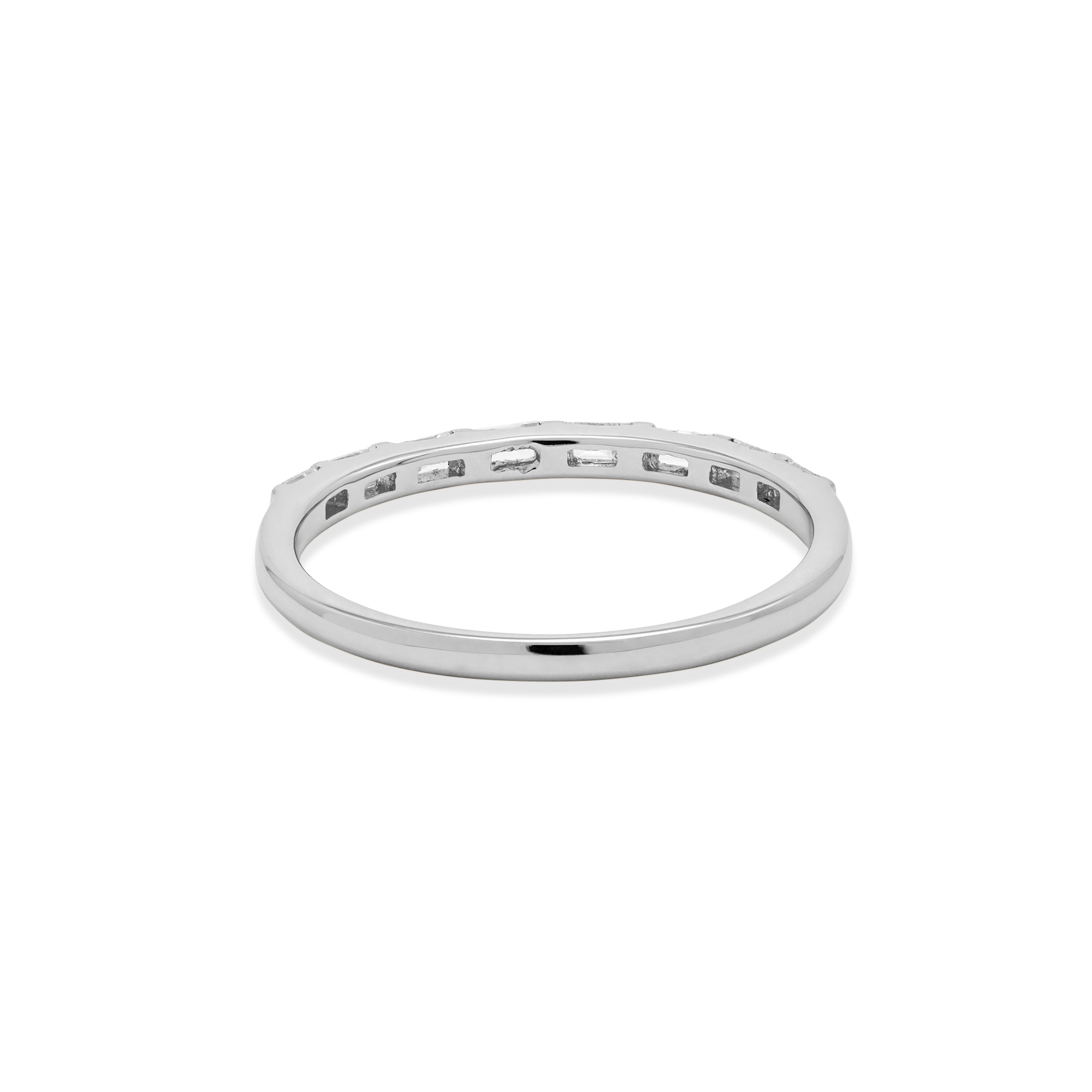 0.15 Carats Lab Grown Diamond Baguette Shape Bar Setting Wedding Band