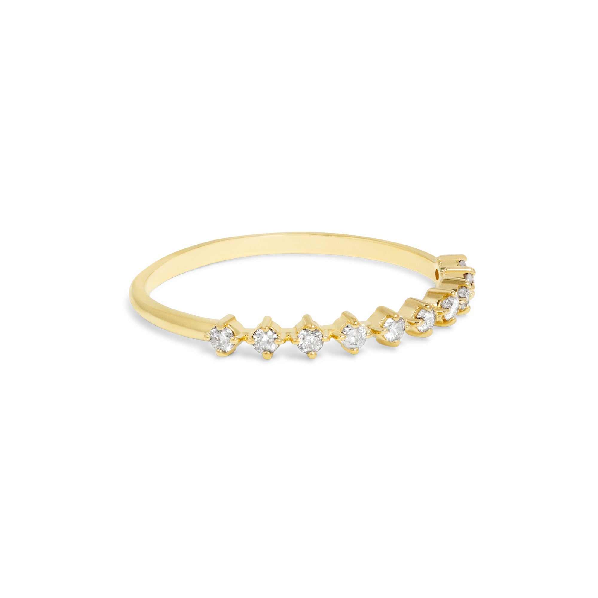 0.20 Carats Lab Grown Diamond Round Shape Half Eternity Wedding Band