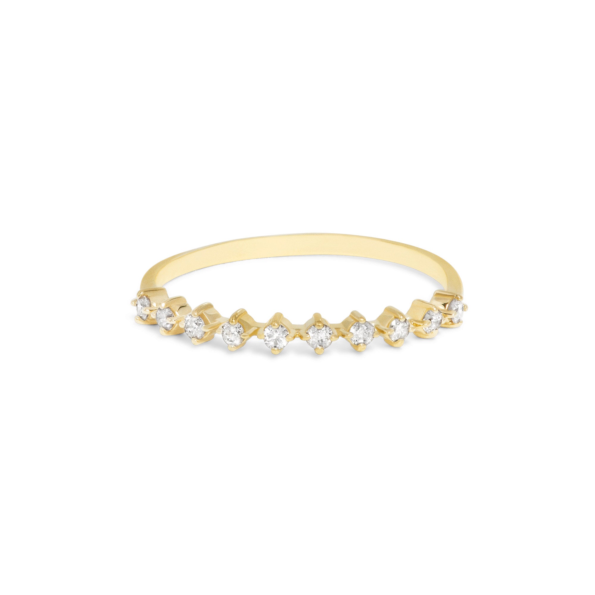 0.20 Carats Lab Grown Diamond Round Shape Half Eternity Wedding Band