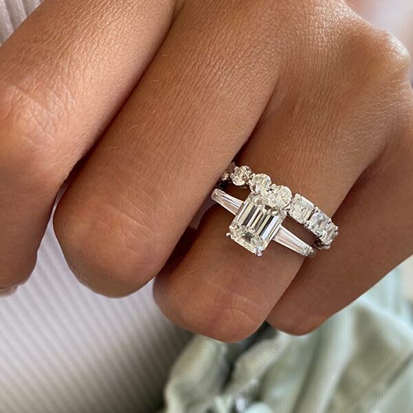 3.2 Carats Lab Grown Diamond Round Shape Full Eternity Wedding Band