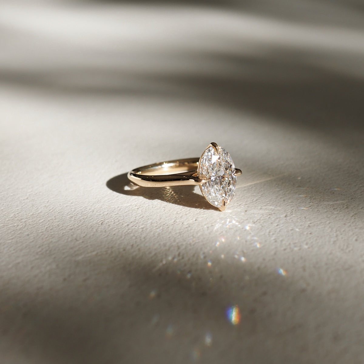 1.5 CT Oval F/VS1 CVD Diamond Solitaire Engagement Ring
