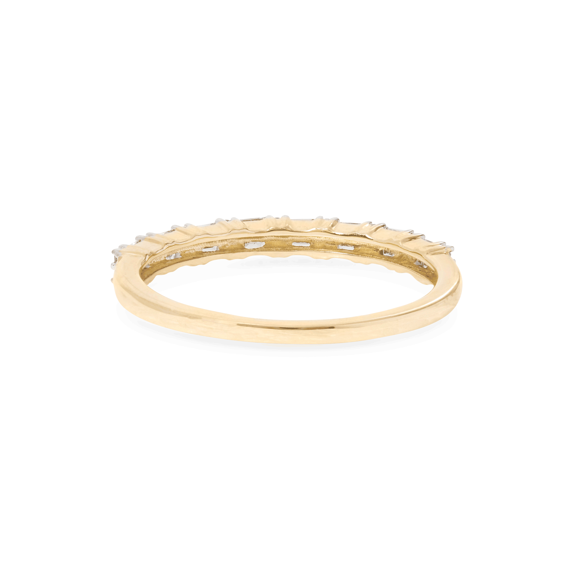 0.35 Carats Lab Grown Diamond Baguette & Round Shape Half Eternity Wedding Band