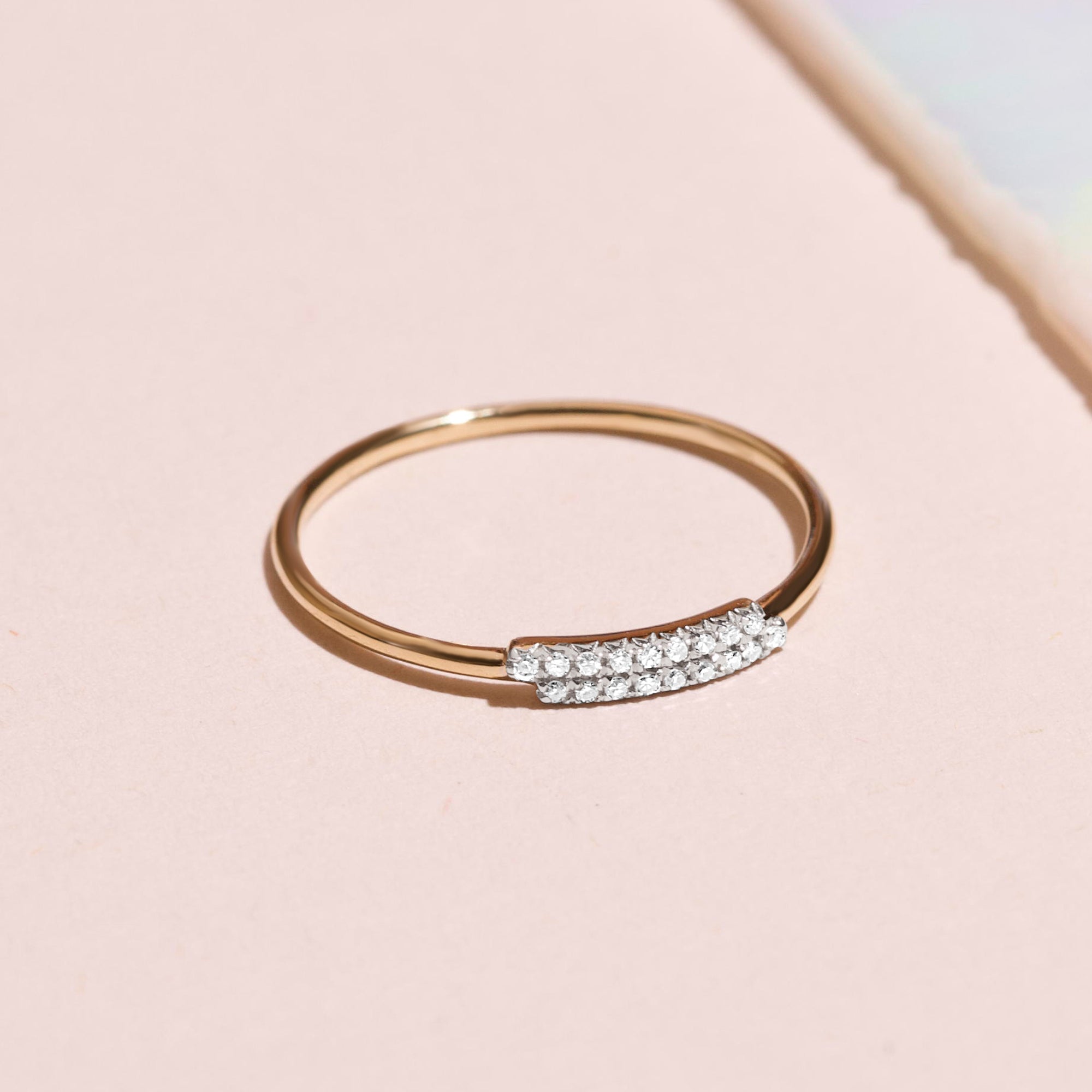 0.06 Carats Lab Grown Diamond Round Shape Minimalist Wedding Band