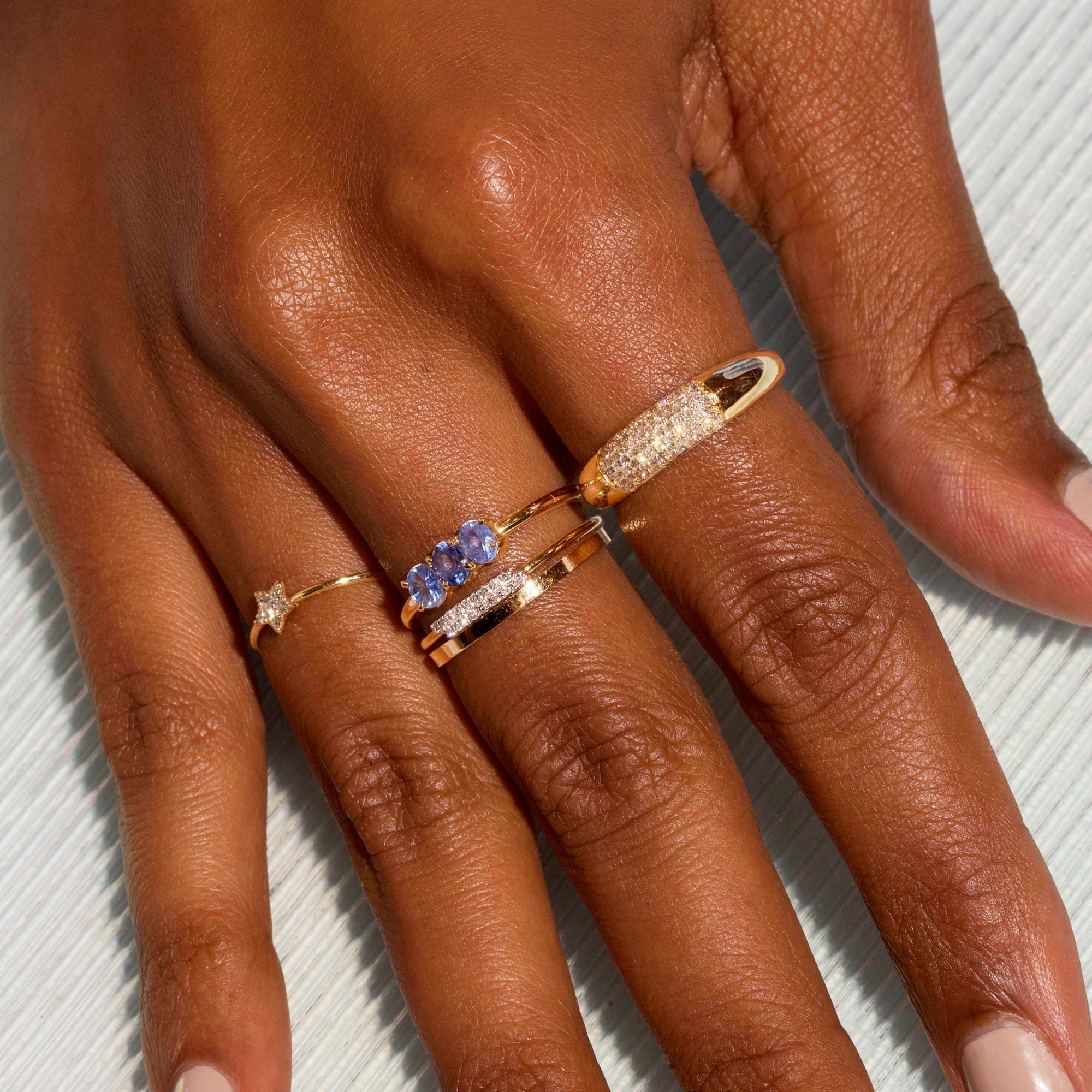 0.06 Carats Lab Grown Diamond Round Shape Minimalist Wedding Band