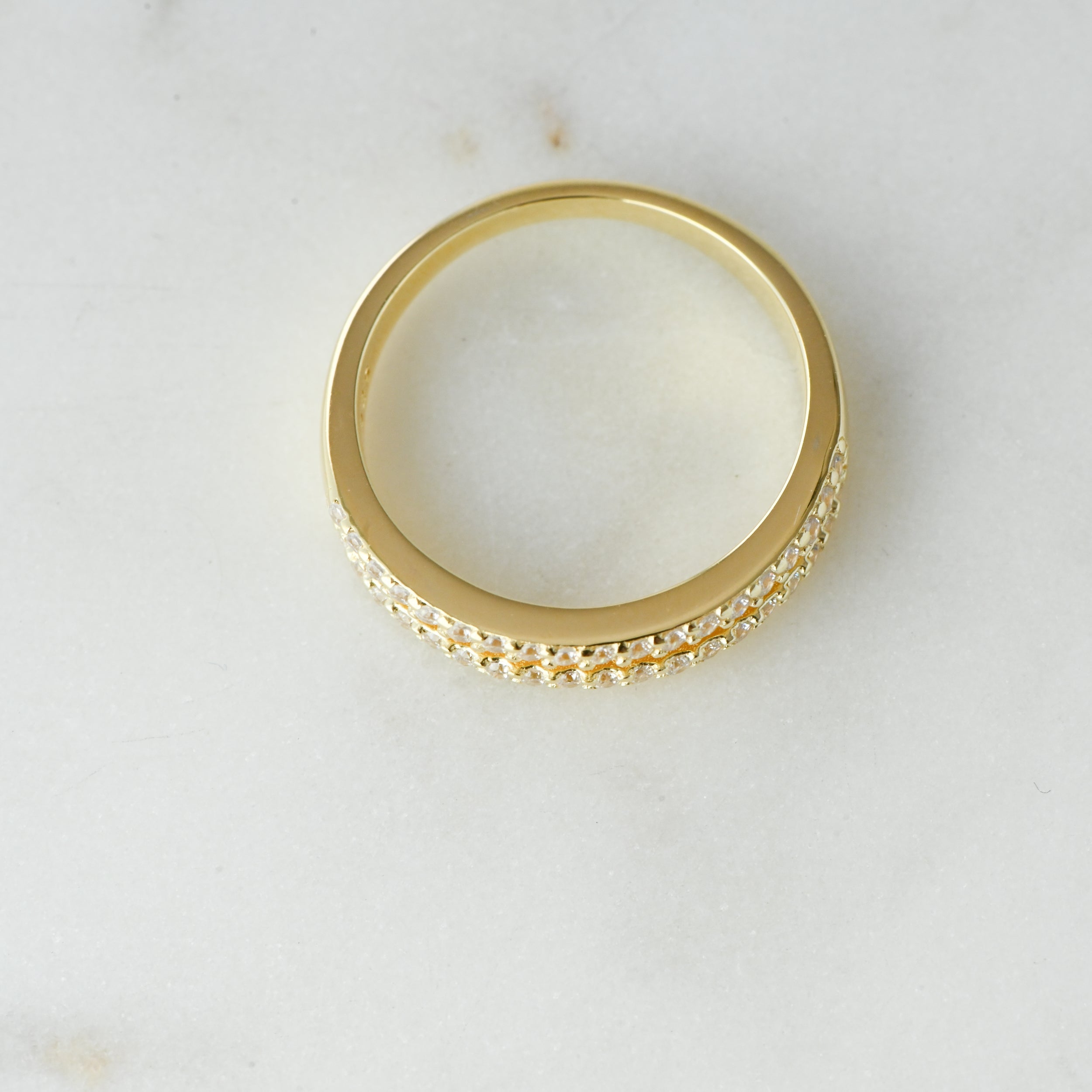 0.45 Carats Moissanite Round Cut Double Band Wedding Band