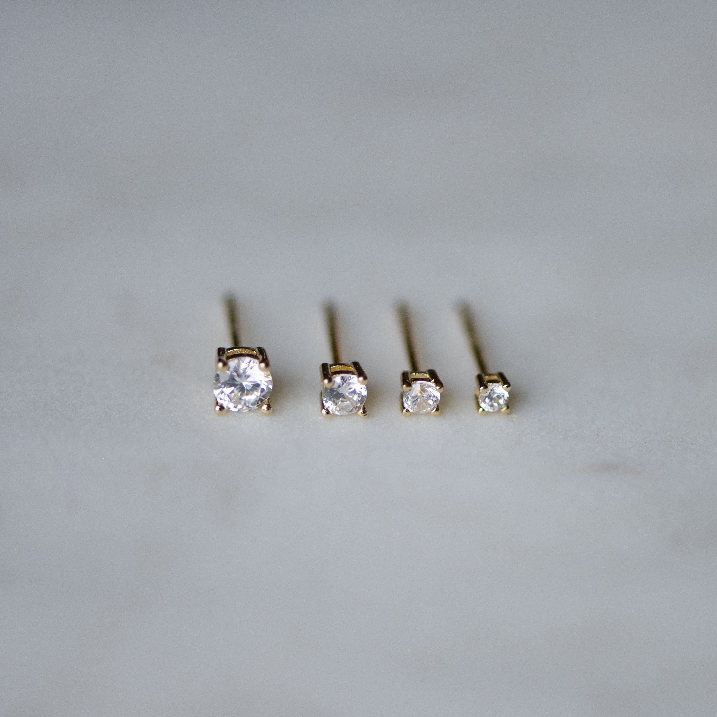 0.80 TCW Round Shape Moissanite Solitaire Stud Earrings