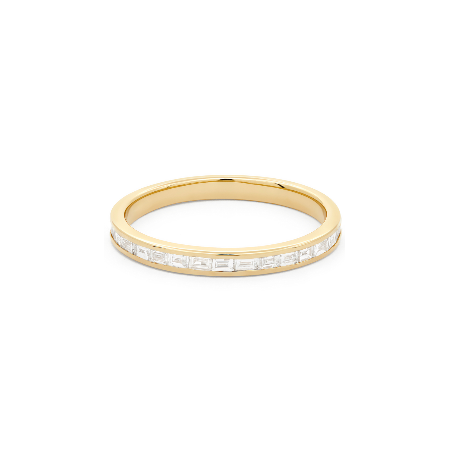 0.24 Carats Lab Grown Diamond Baguette Shape Bar Setting Wedding Band