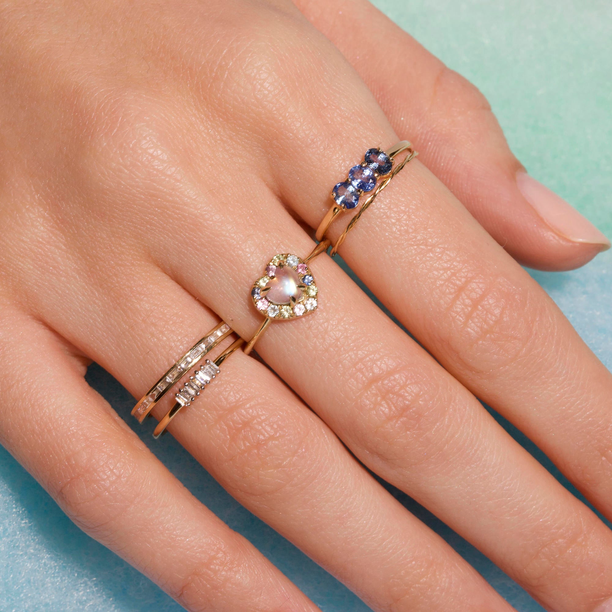 0.24 Carats Lab Grown Diamond Baguette Shape Bar Setting Wedding Band