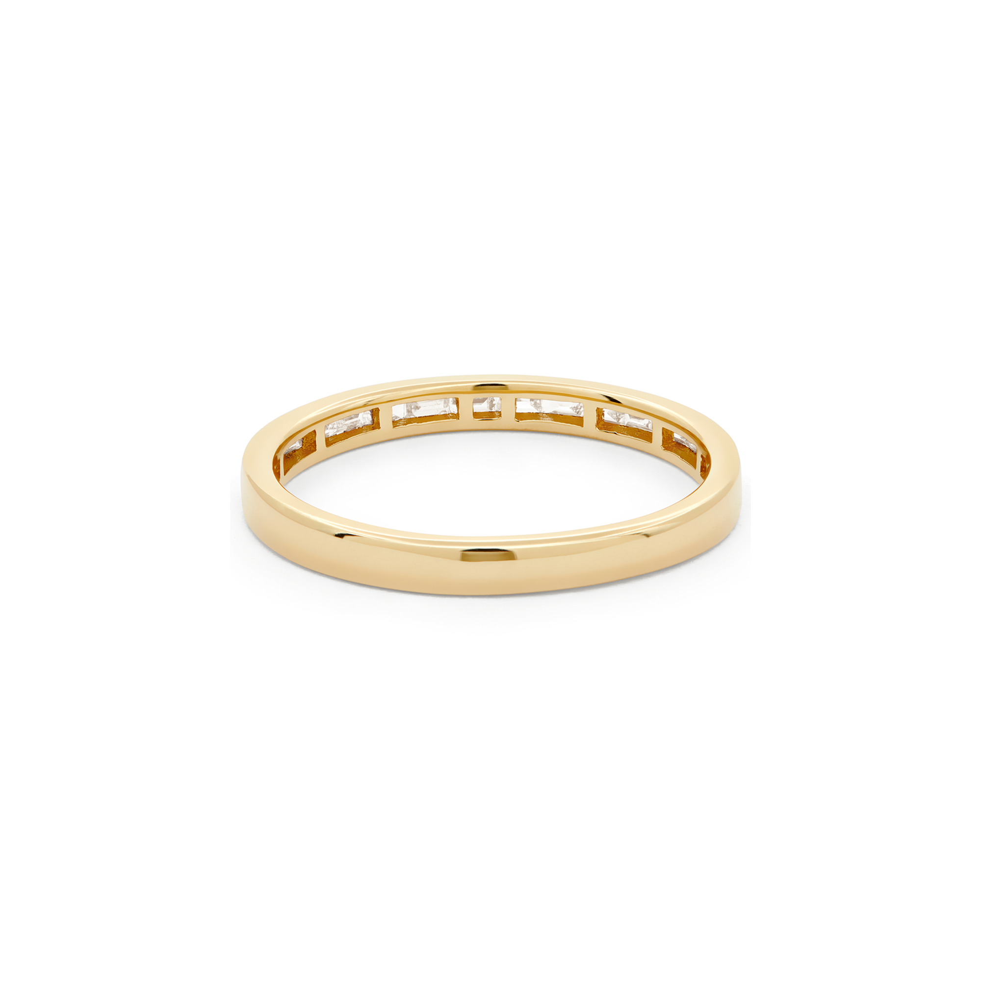 0.24 Carats Lab Grown Diamond Baguette Shape Bar Setting Wedding Band