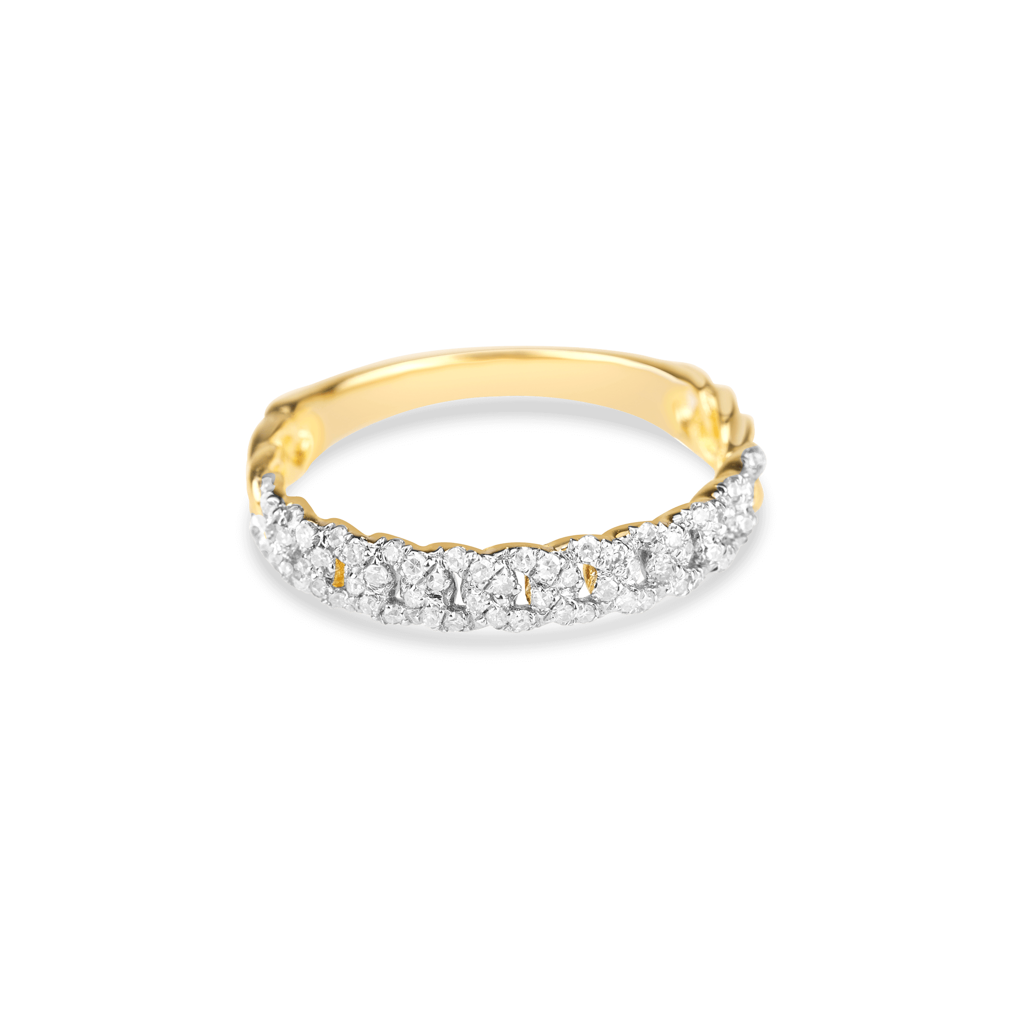0.20 Carats Lab Grown Diamond Round Shape Chain Wedding Band