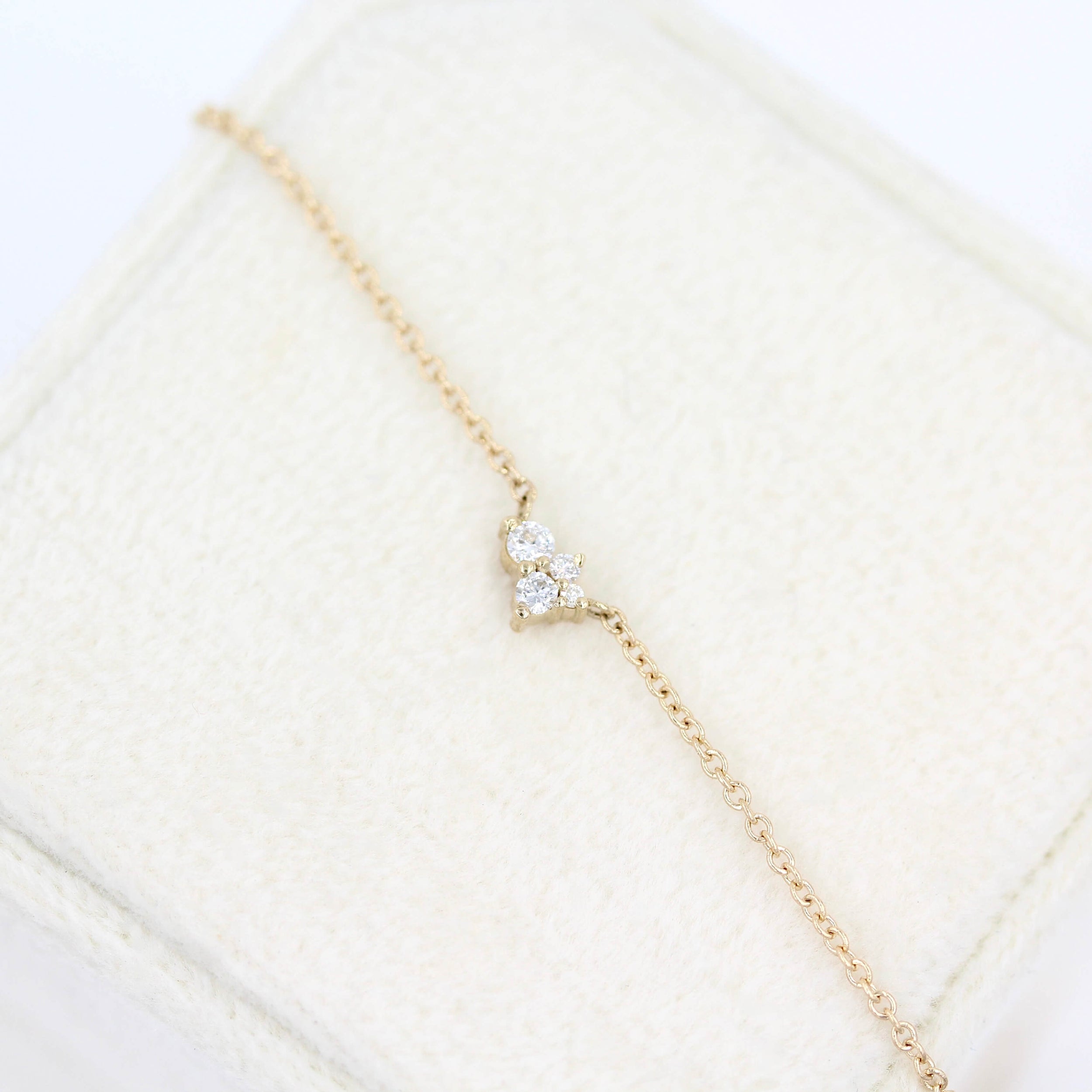 0.14 Carats Round Shape Moissanite Minimalist Necklace