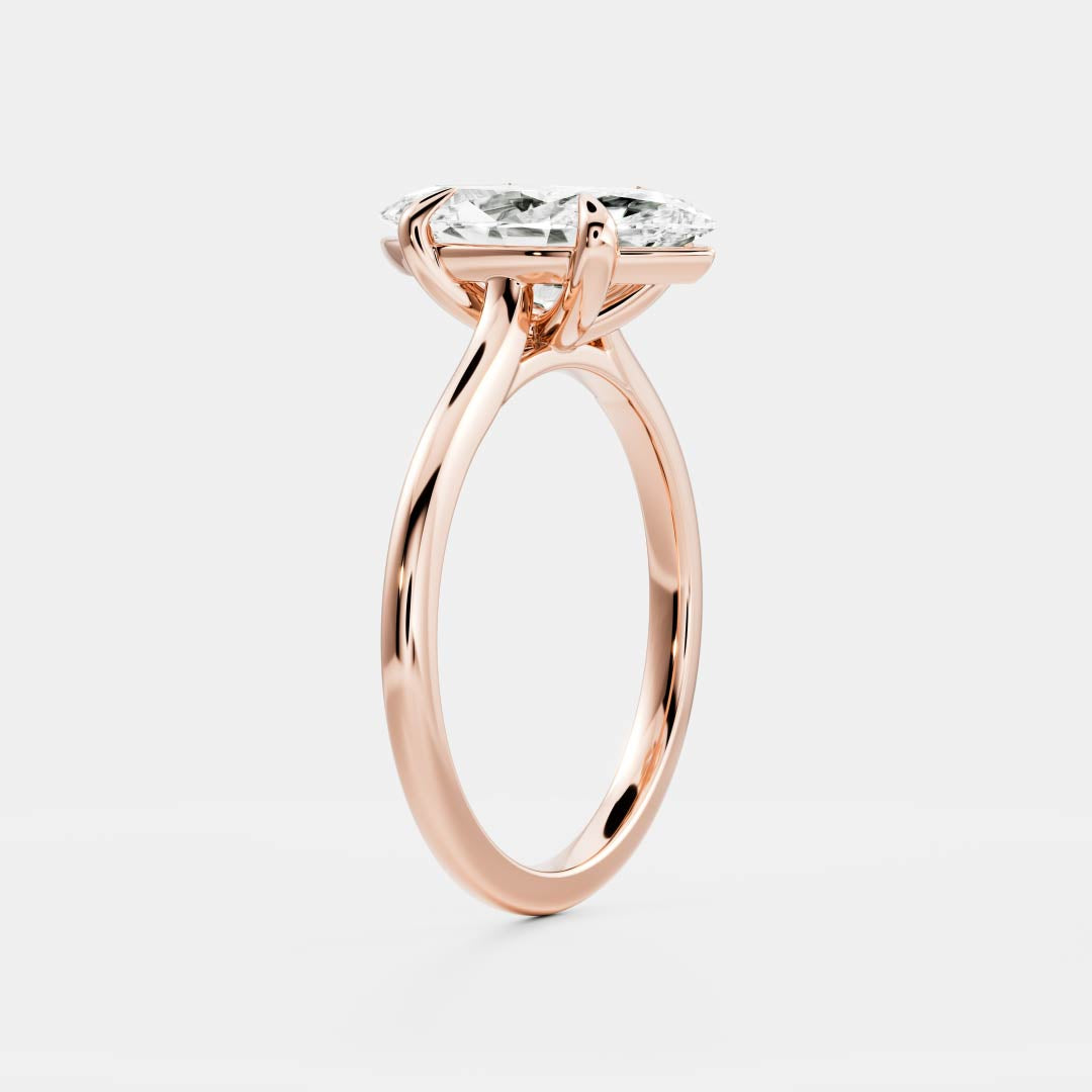 1.50 Carats Marquise Shape Moissanite Solitaire Engagement Ring