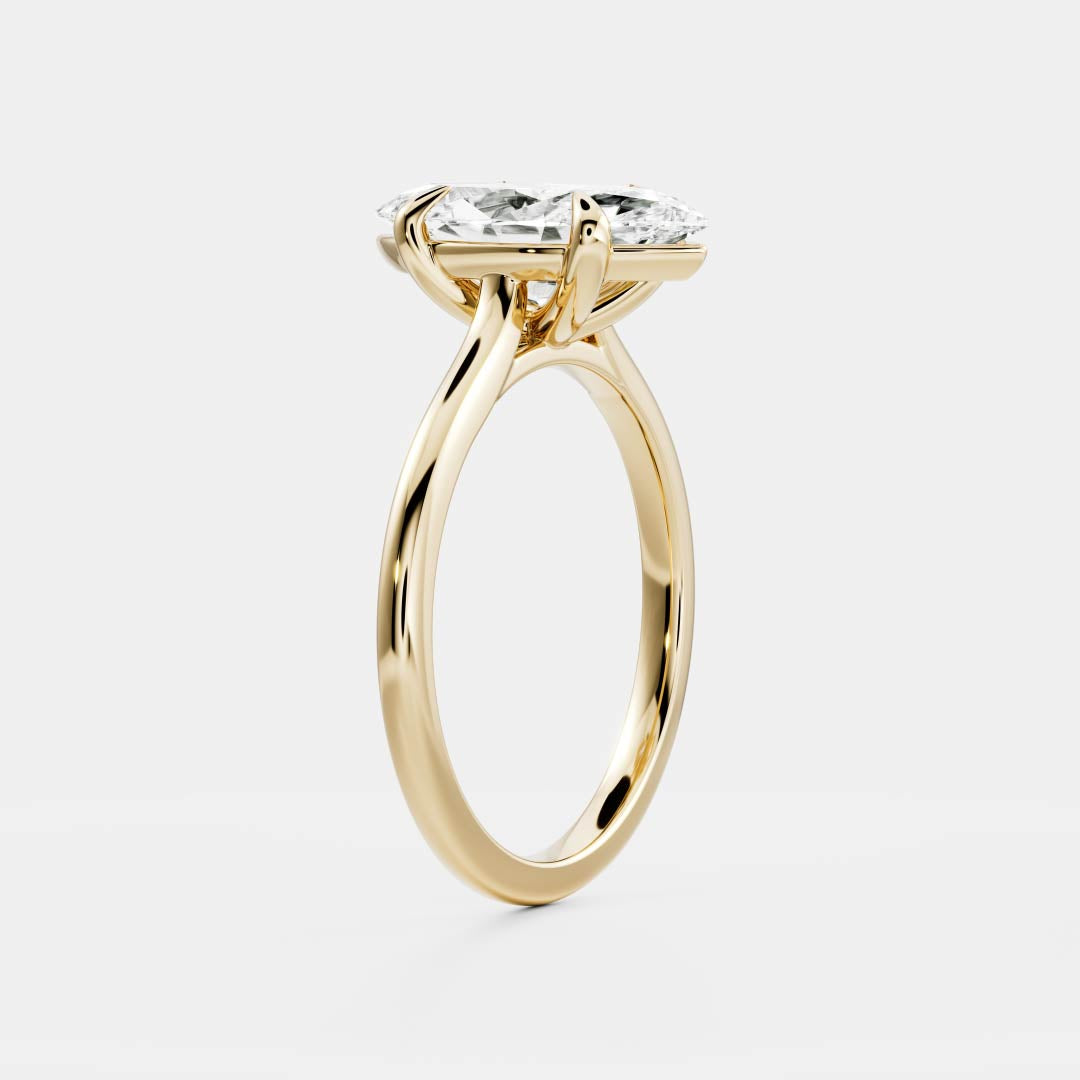1.50 Carats Marquise Shape Moissanite Solitaire Engagement Ring