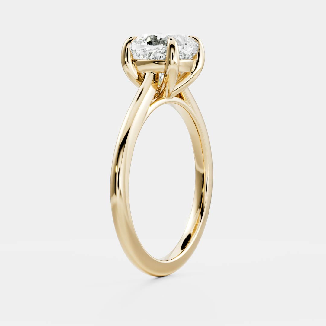 1.20 Carats Cushion Shape Moissanite Solitaire Engagement Ring