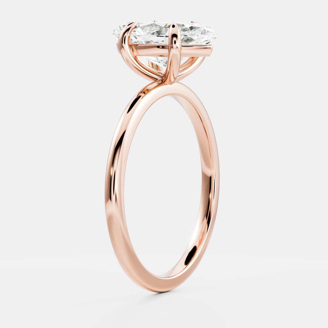 1.6 Carats Marquise Shape Solitaire Moissanite Engagement Ring