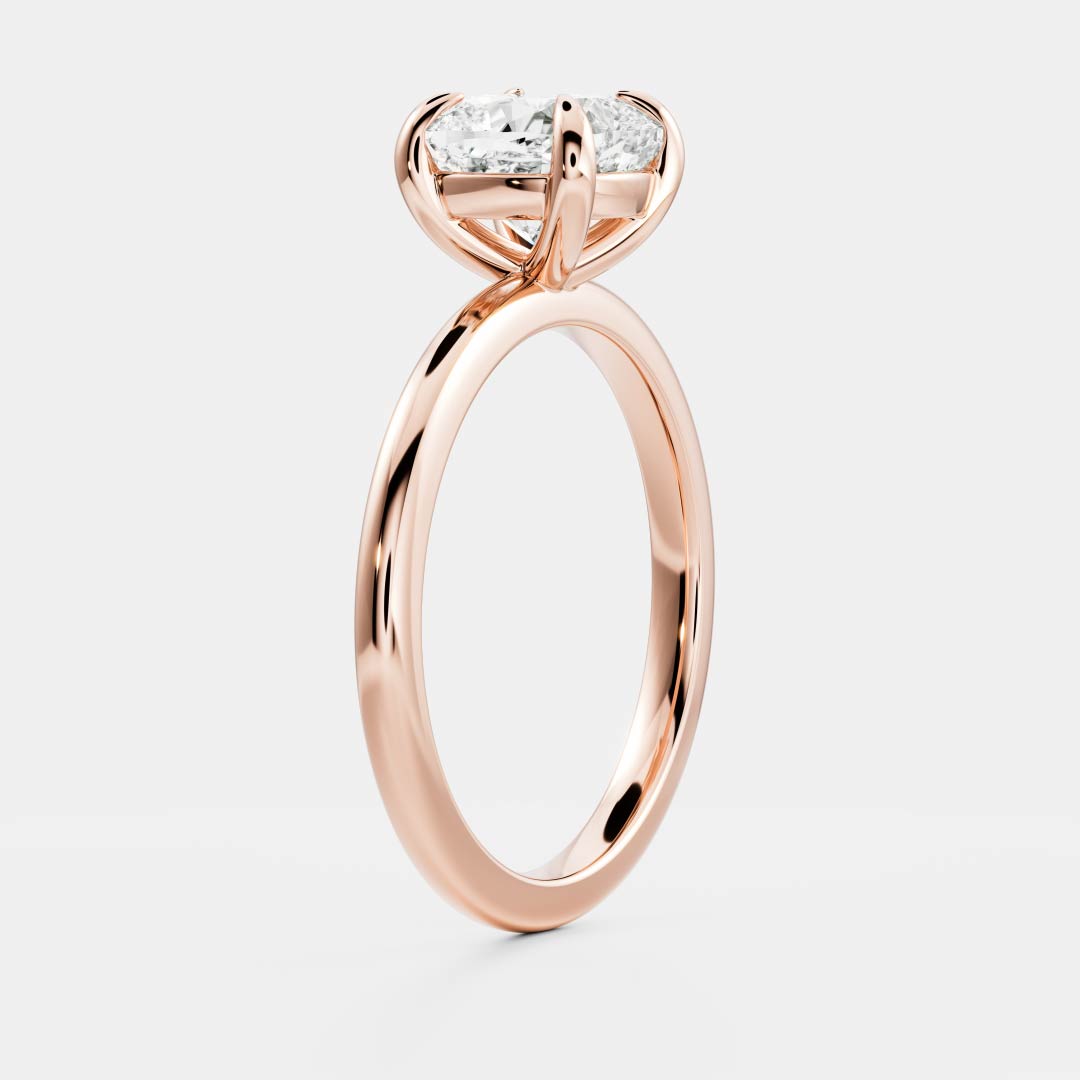 0.70 Carats Cushion Shape Moissanite Solitaire Engagement Ring