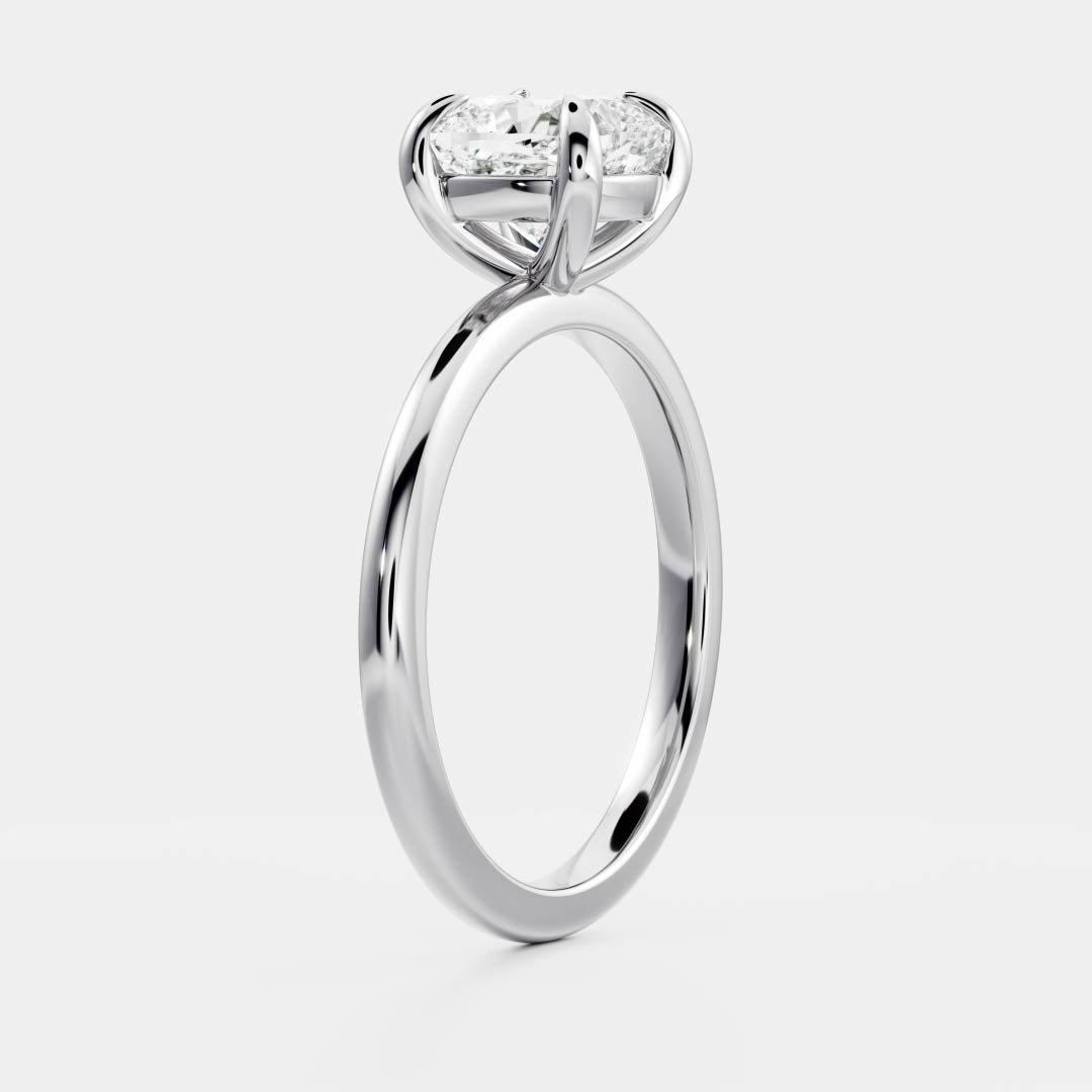 0.70 Carats Cushion Shape Moissanite Solitaire Engagement Ring