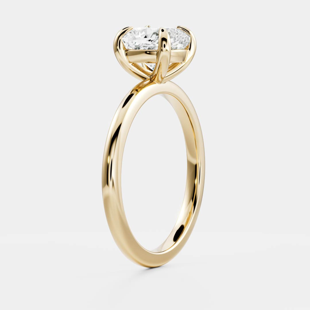 0.70 Carats Cushion Shape Moissanite Solitaire Engagement Ring