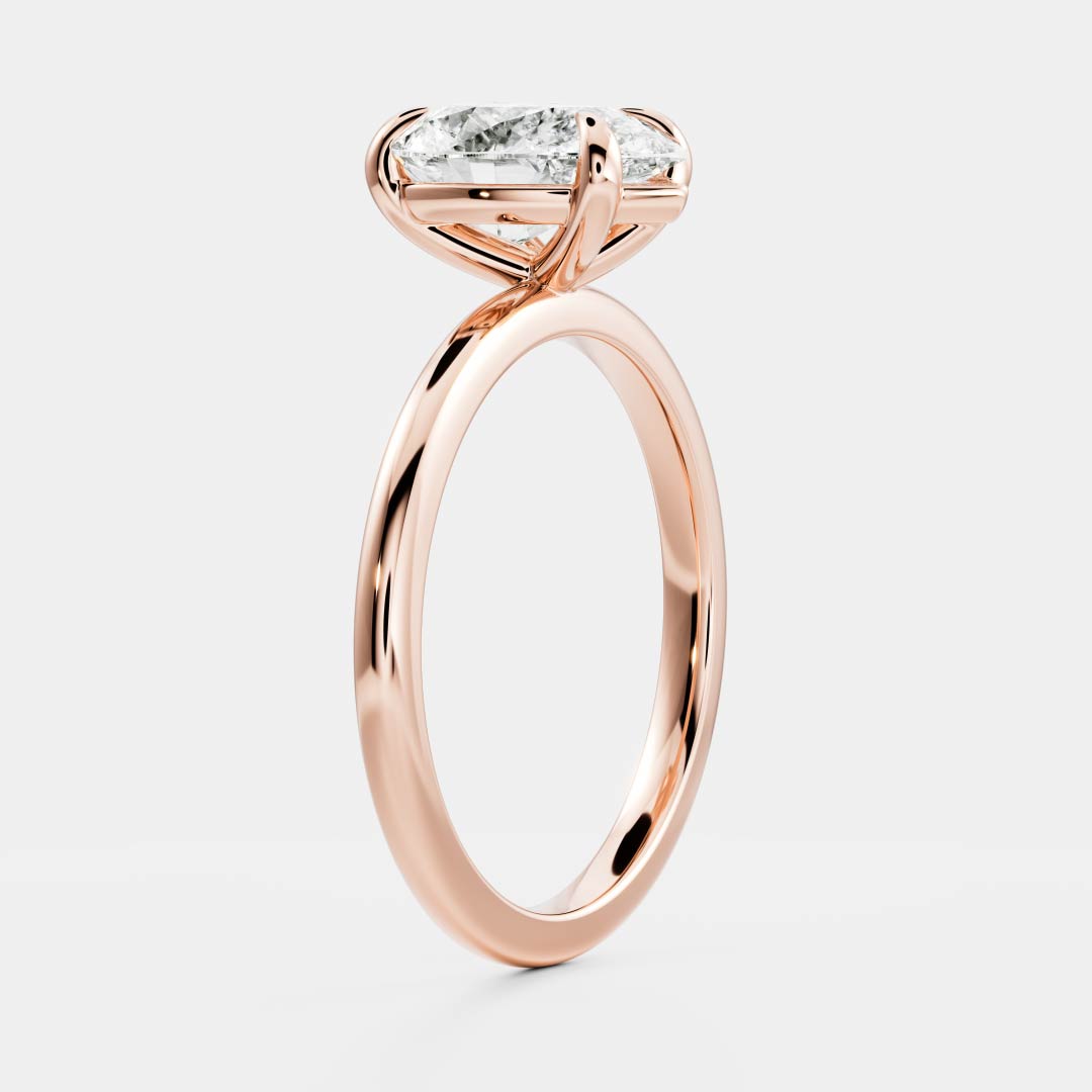 1.30 Carats Pear Shape Solitaire Moissanite Engagement Ring