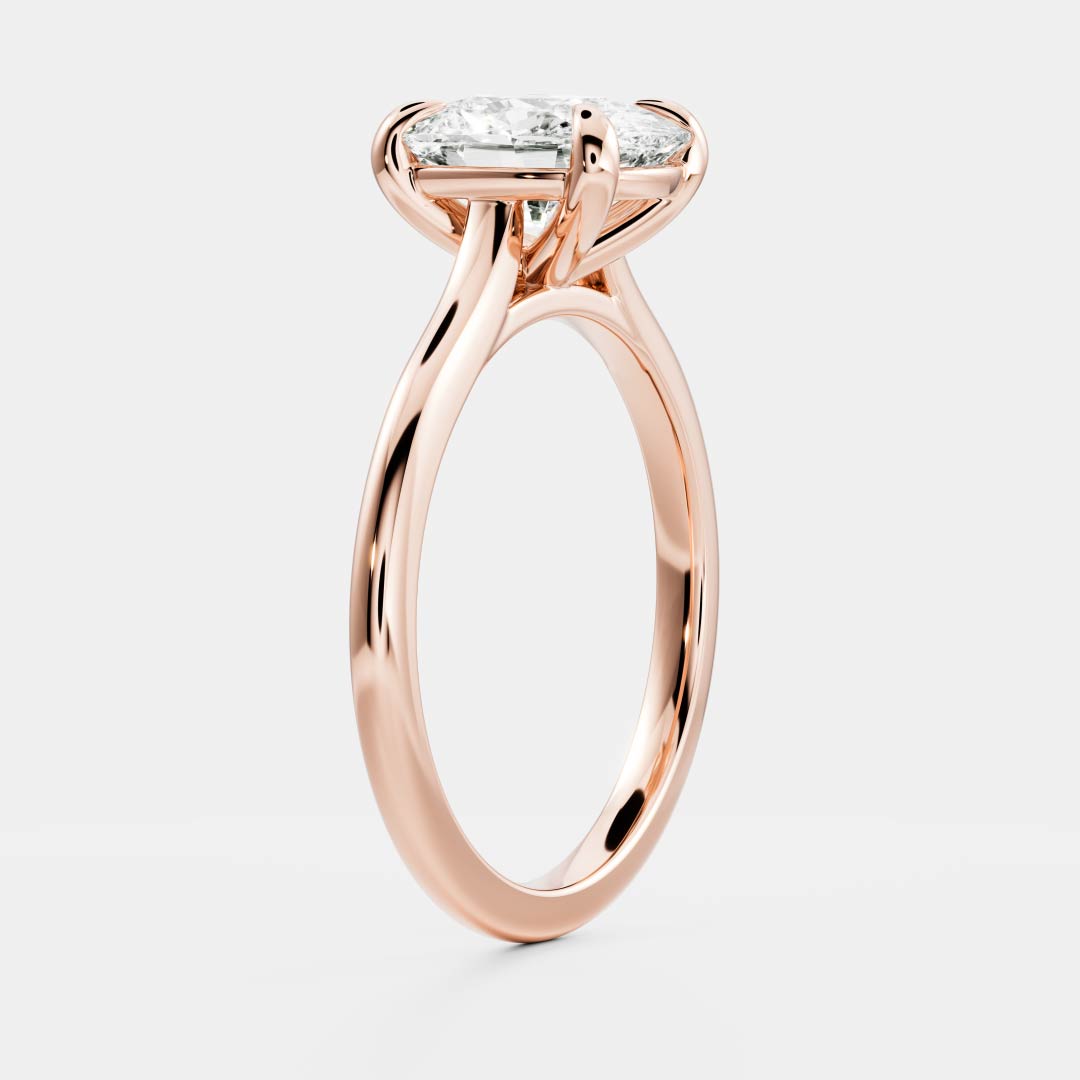 1.50 Carats Elongated Cushion Shape Moissanite Solitaire Engagement Ring