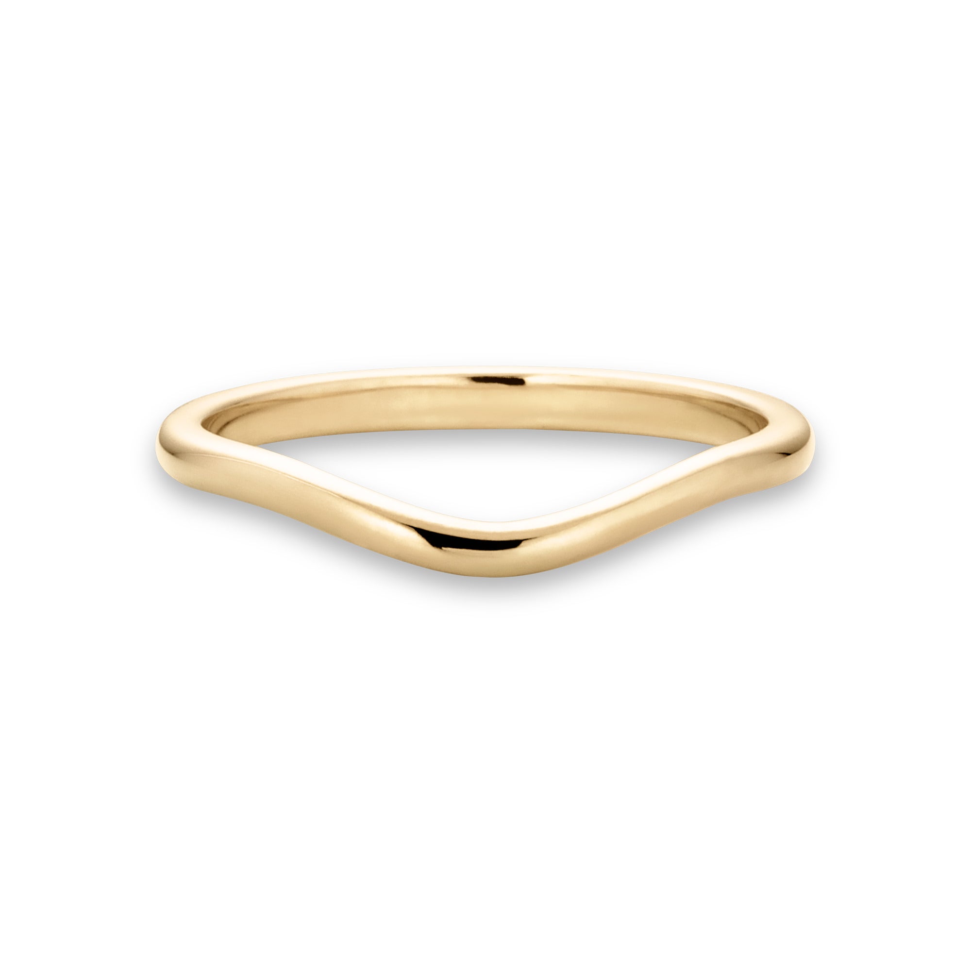 Classic Plain Curved Wedding Band