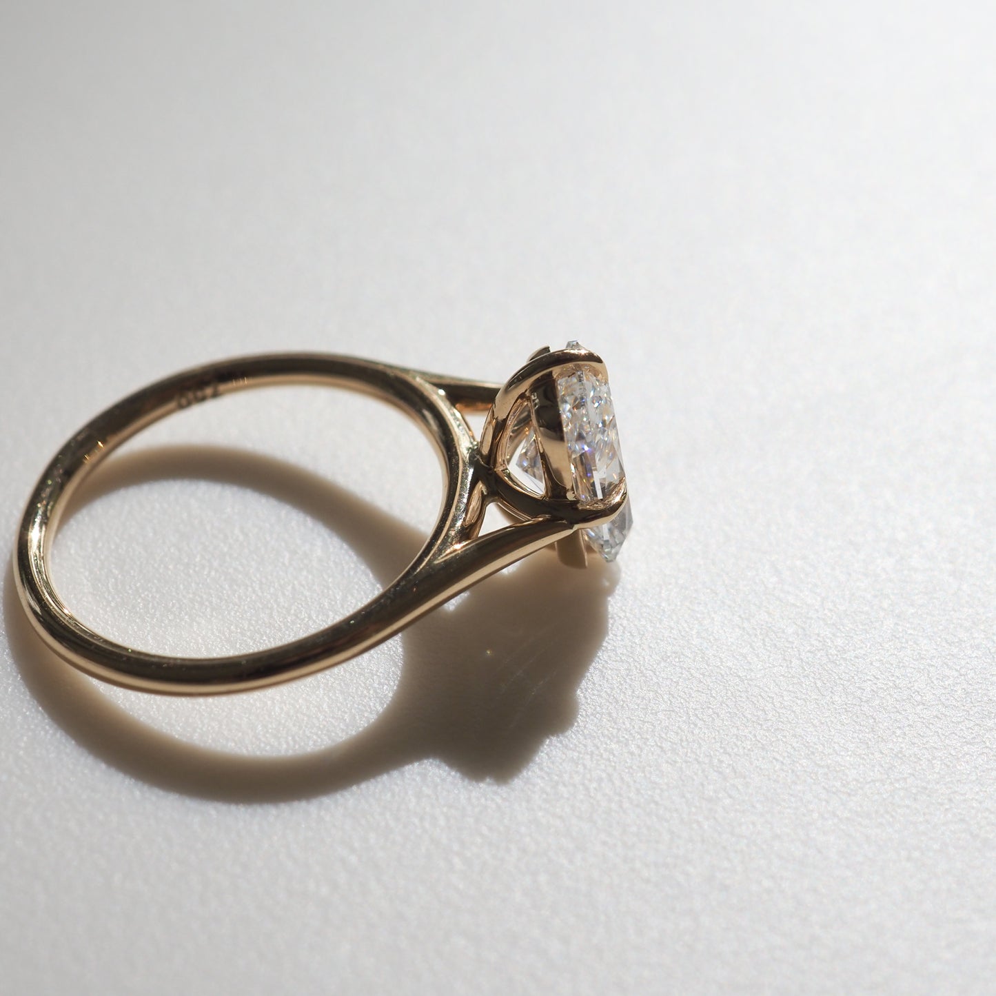 1.5 CT Elongated Cushion E/VS1 CVD Diamond Solitaire Engagement Ring