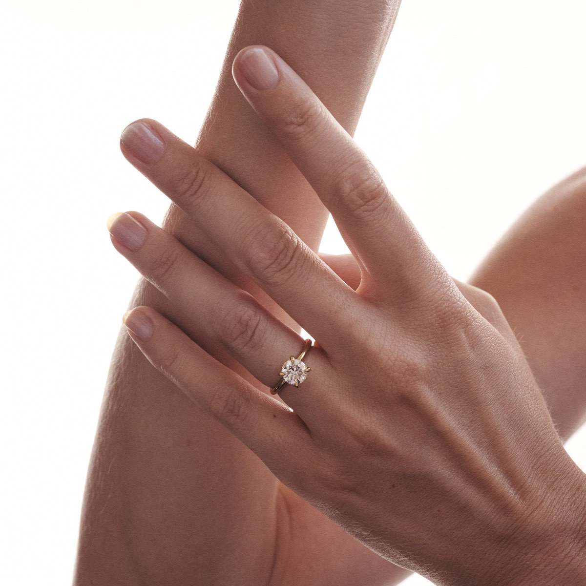 1.5 CT Round E/VS1 CVD Diamond Solitaire Engagement Ring
