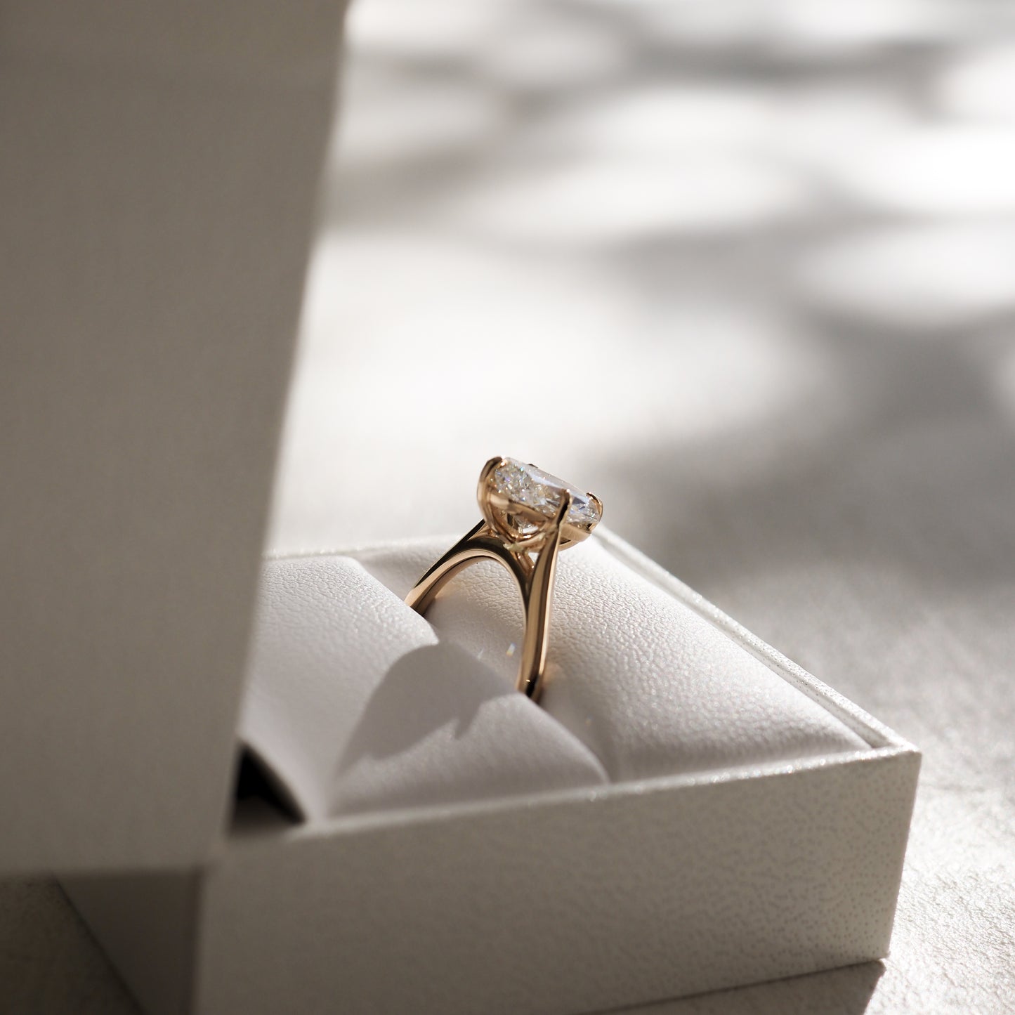 1.5 CT Elongated Cushion E/VS1 CVD Diamond Solitaire Engagement Ring