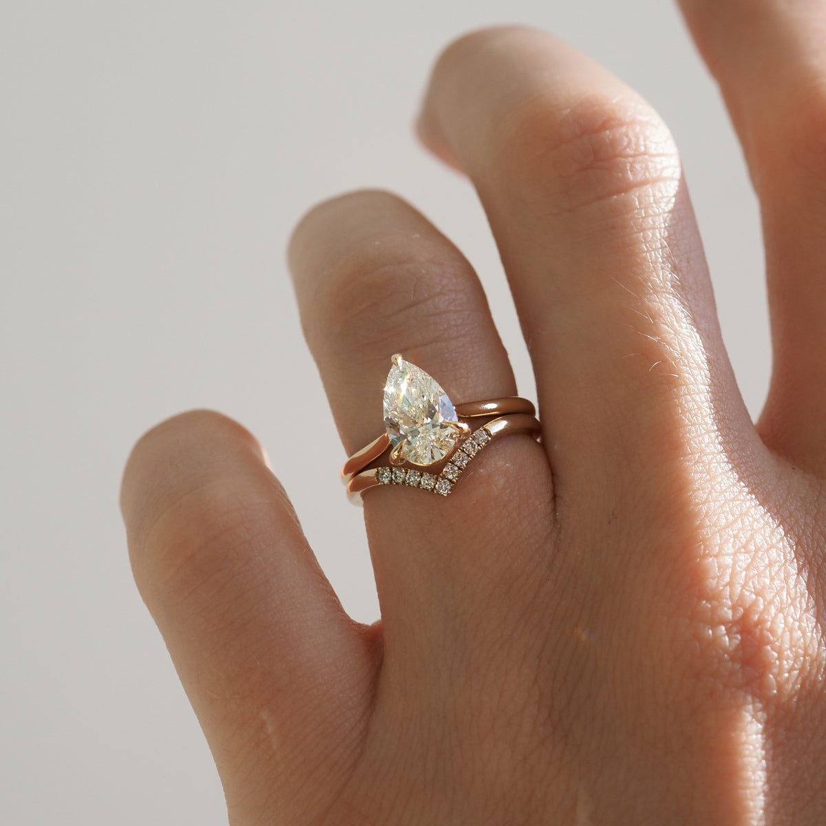 1.5 CT Pear G/VS1 CVD Diamond Solitaire Engagement Ring