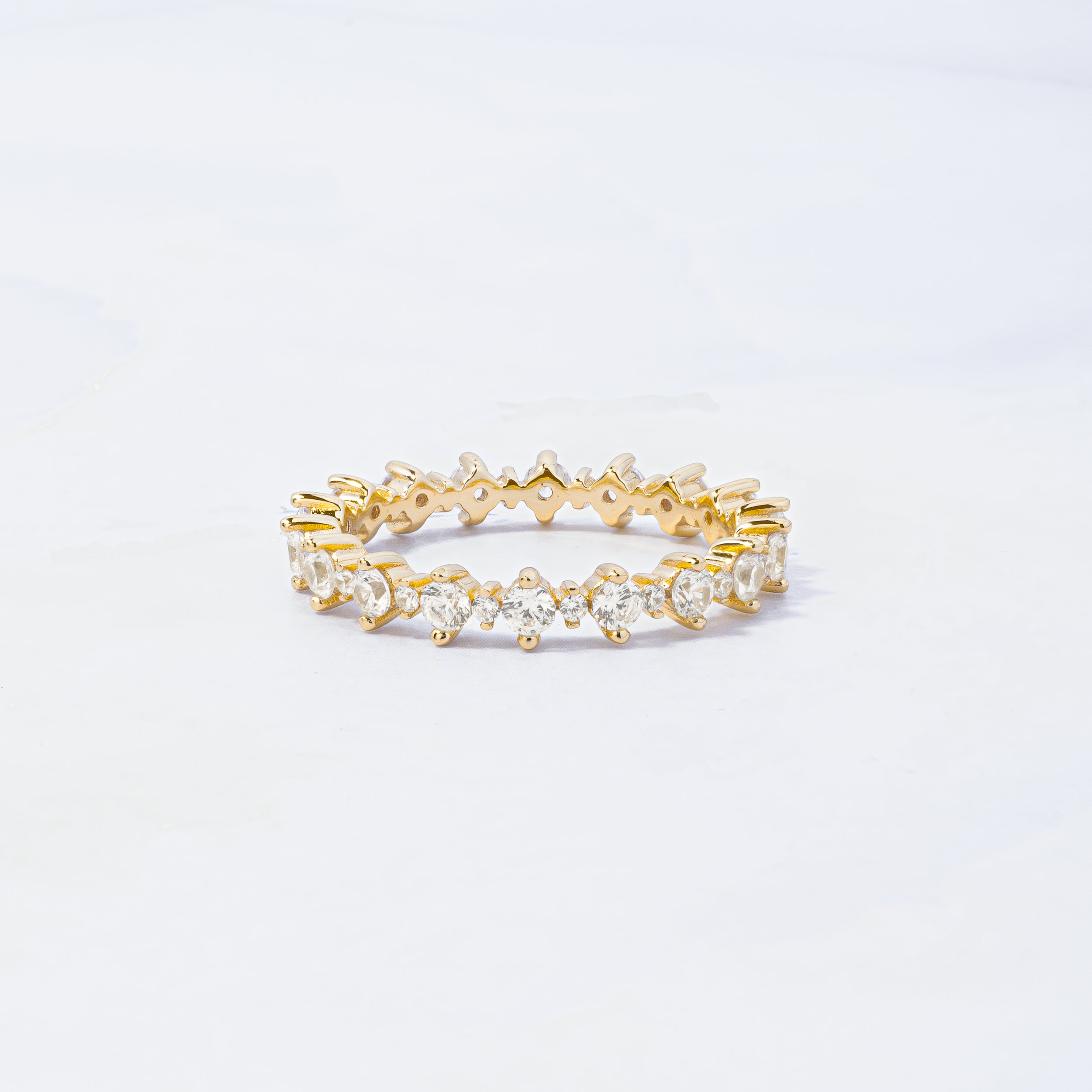 0.45 Carats Moissanite Round Cut Eternity Wedding Band