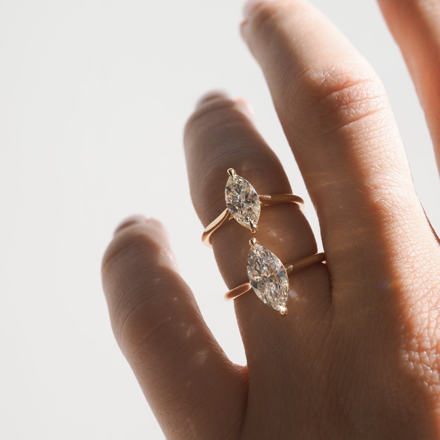 1.0 CT Marquise E/VS1 CVD Diamond Solitaire Engagement Ring