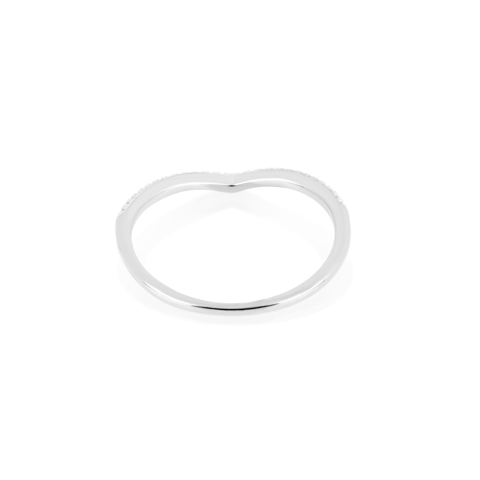 1.6 Carats Lab Grown Diamond Round Shape Curved Wedding Band