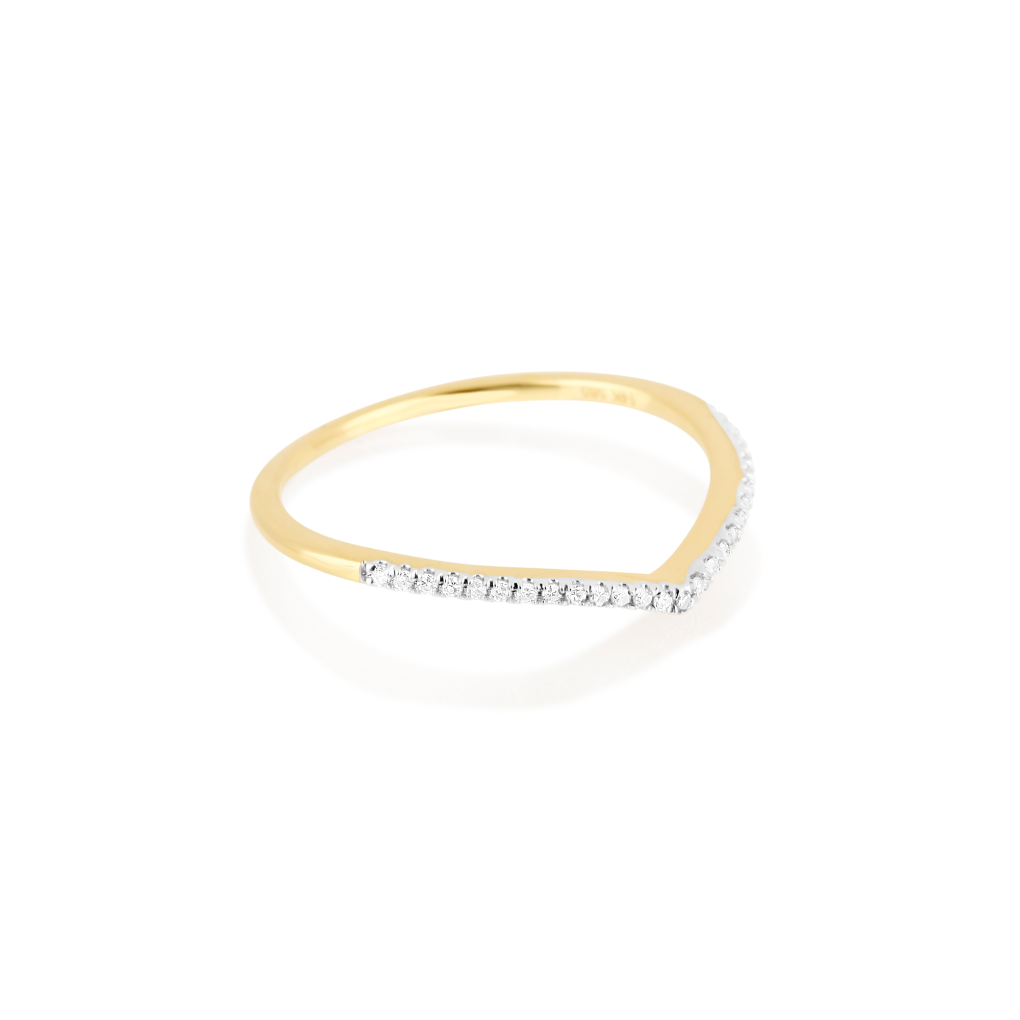 1.6 Carats Lab Grown Diamond Round Shape Curved Wedding Band