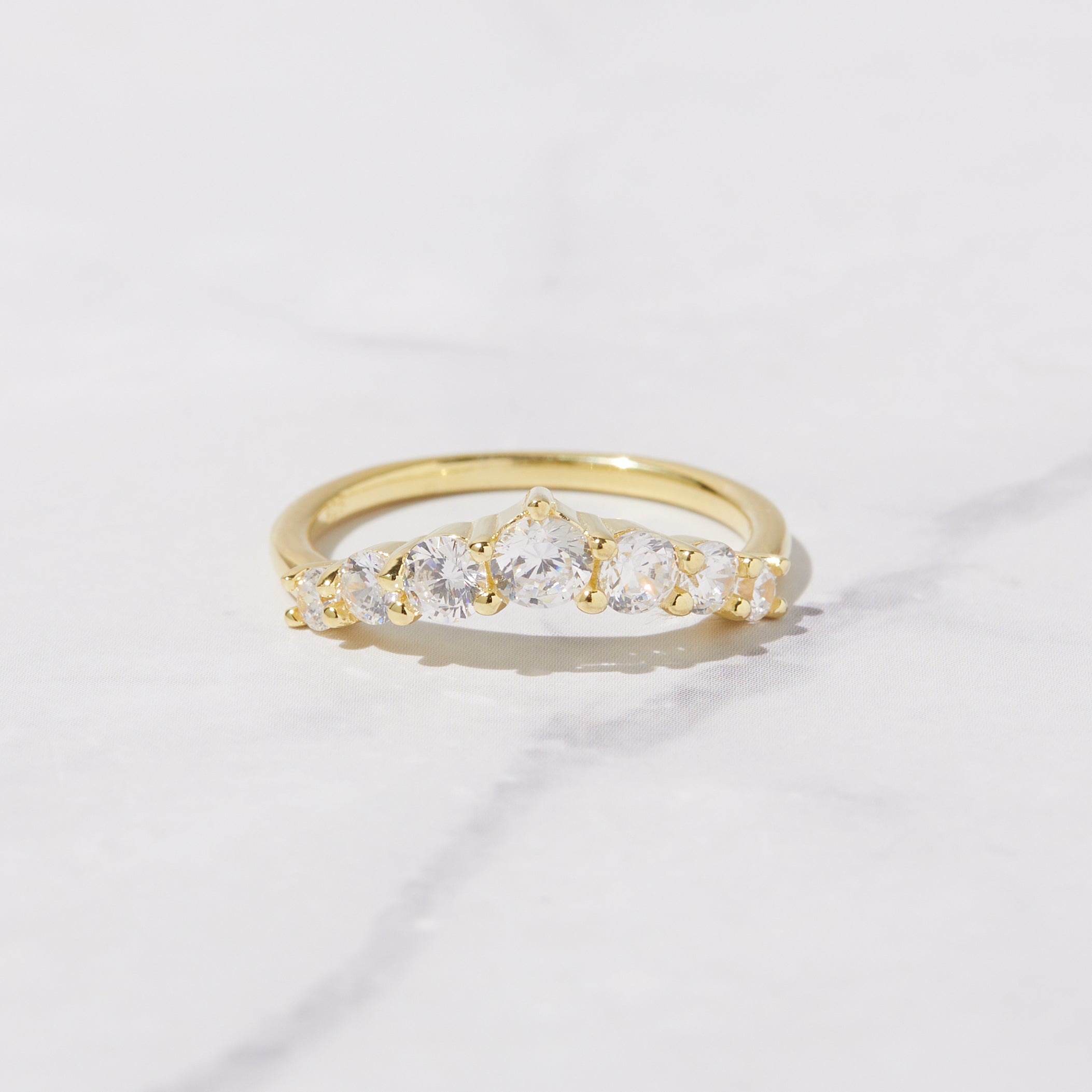 1.0 Carats Moissanite Round Chevron Setting Wedding Band