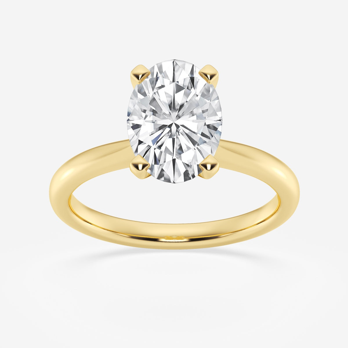 1.50 Carats Lab Grown Diamond Oval Shape E-VS1 Solitaire Engagement Ring