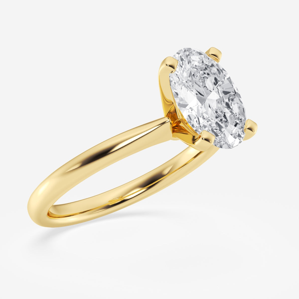 1.50 Carats Lab Grown Diamond Oval Shape E-VS1 Solitaire Engagement Ring
