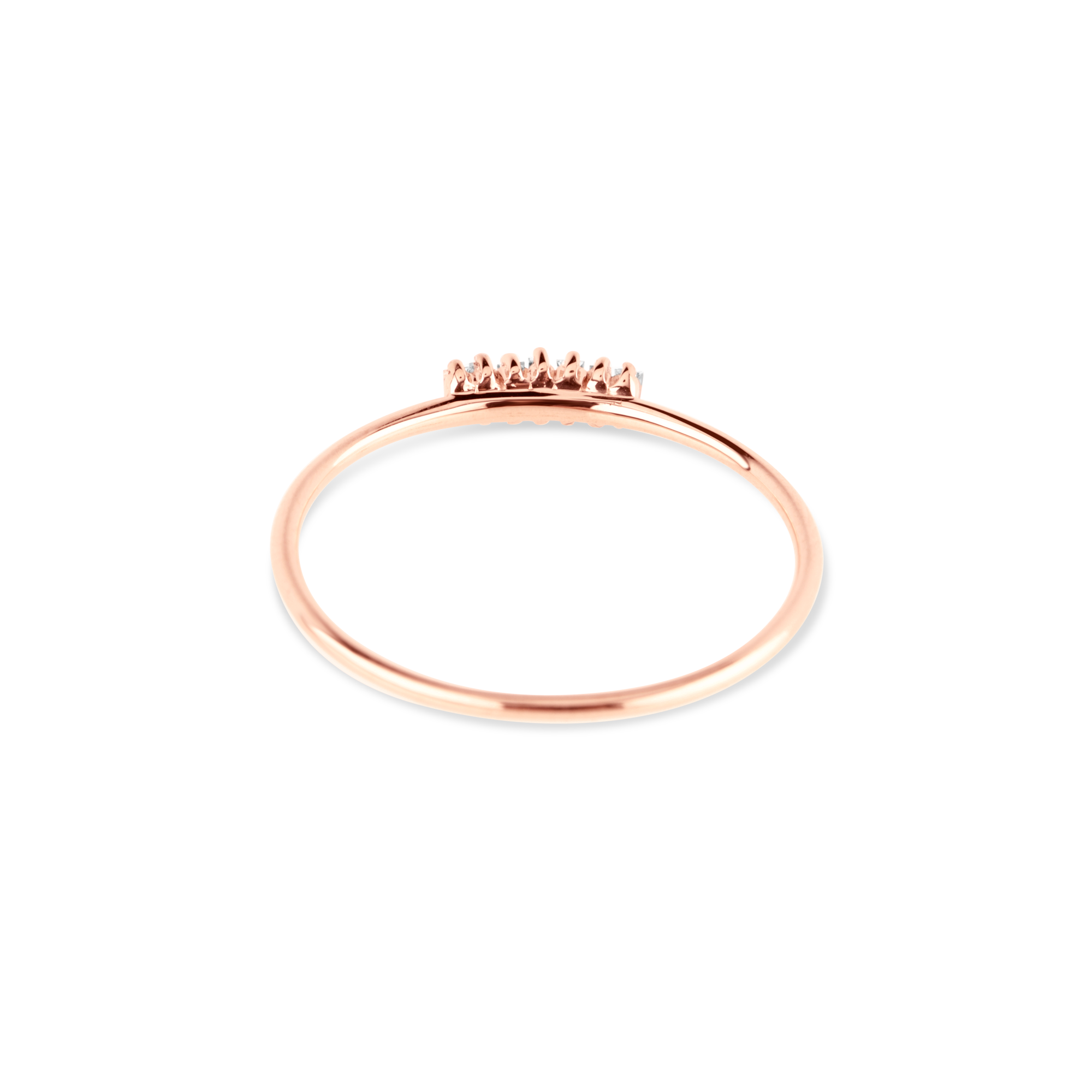 0.07 Carats Lab Grown Diamond Baguette Shape Minimalist Wedding Band
